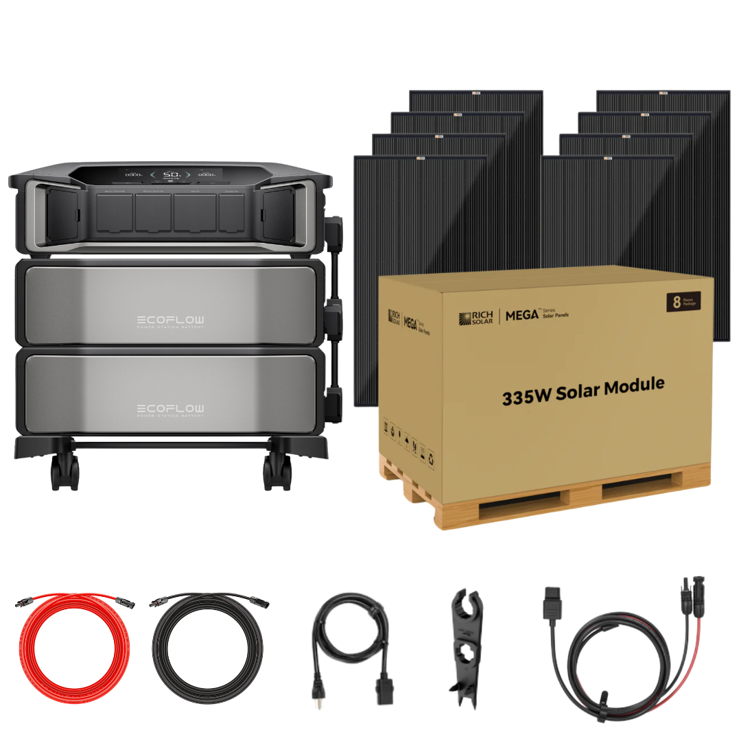 EcoFlow DELTA Pro Ultra Kits - Inverter + Batteries + Choose Custom Solar Panel Bundle Option