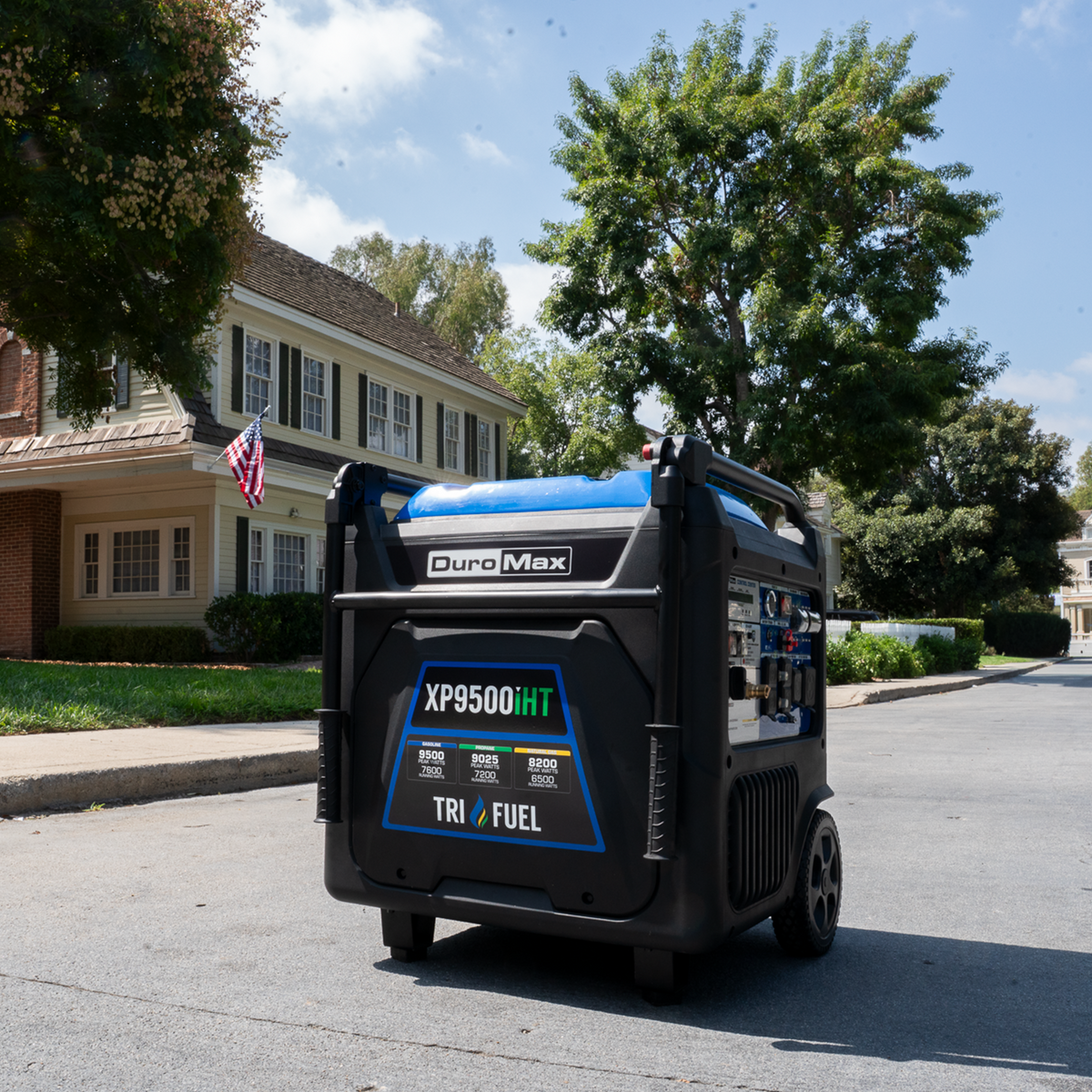 DuroMax XP9500iHT 9,500 Watt Portable Tri Fuel Inverter Generator - Quiet, Low THD