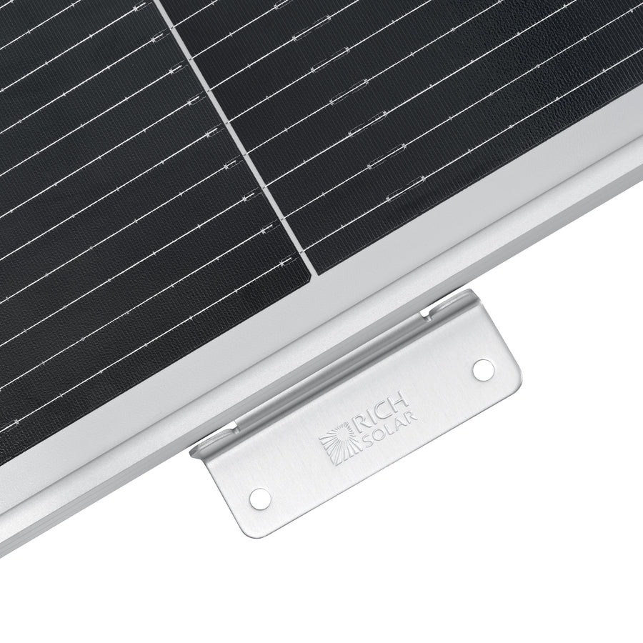 Rich Solar MEGA 200 12V 200W Solar Panel With 3/4" Z Brackets