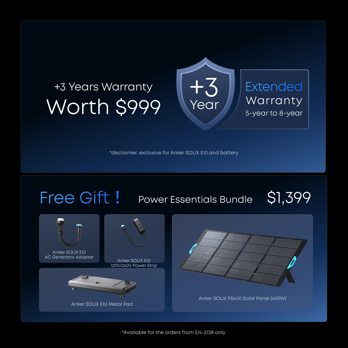 Anker B17E1141-85 B6000 Battery Module for E10 Whole Home Backup System | 12kWh LiFePO4 Battery