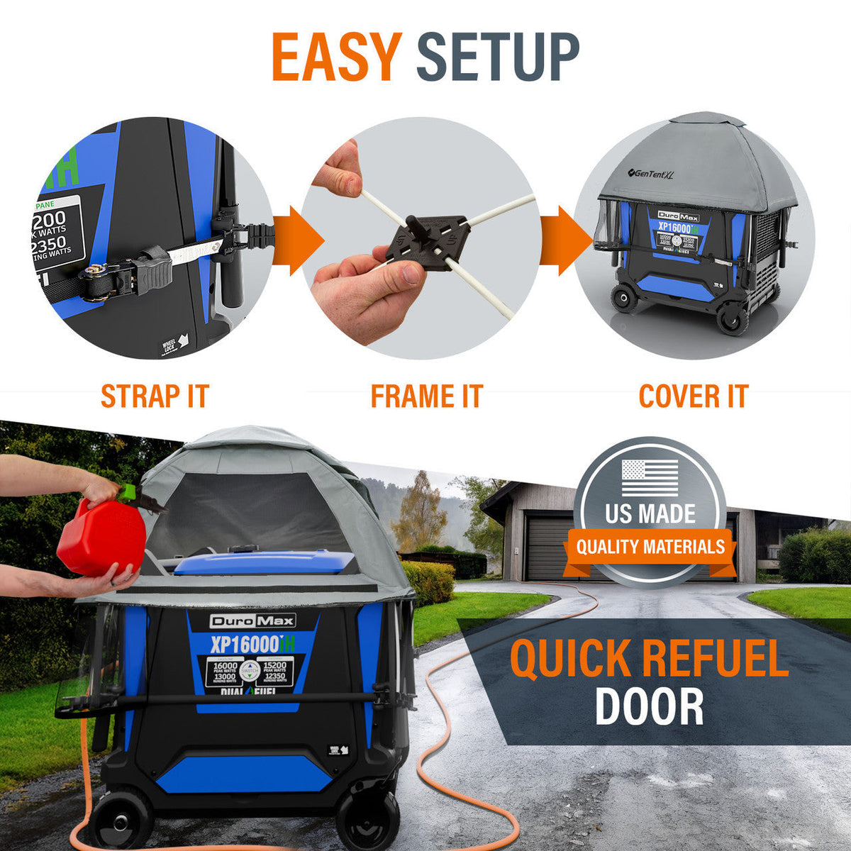 GenTent GTXICSMPBK XL Plus Inverter Kit Maximum Weather Safety - Black