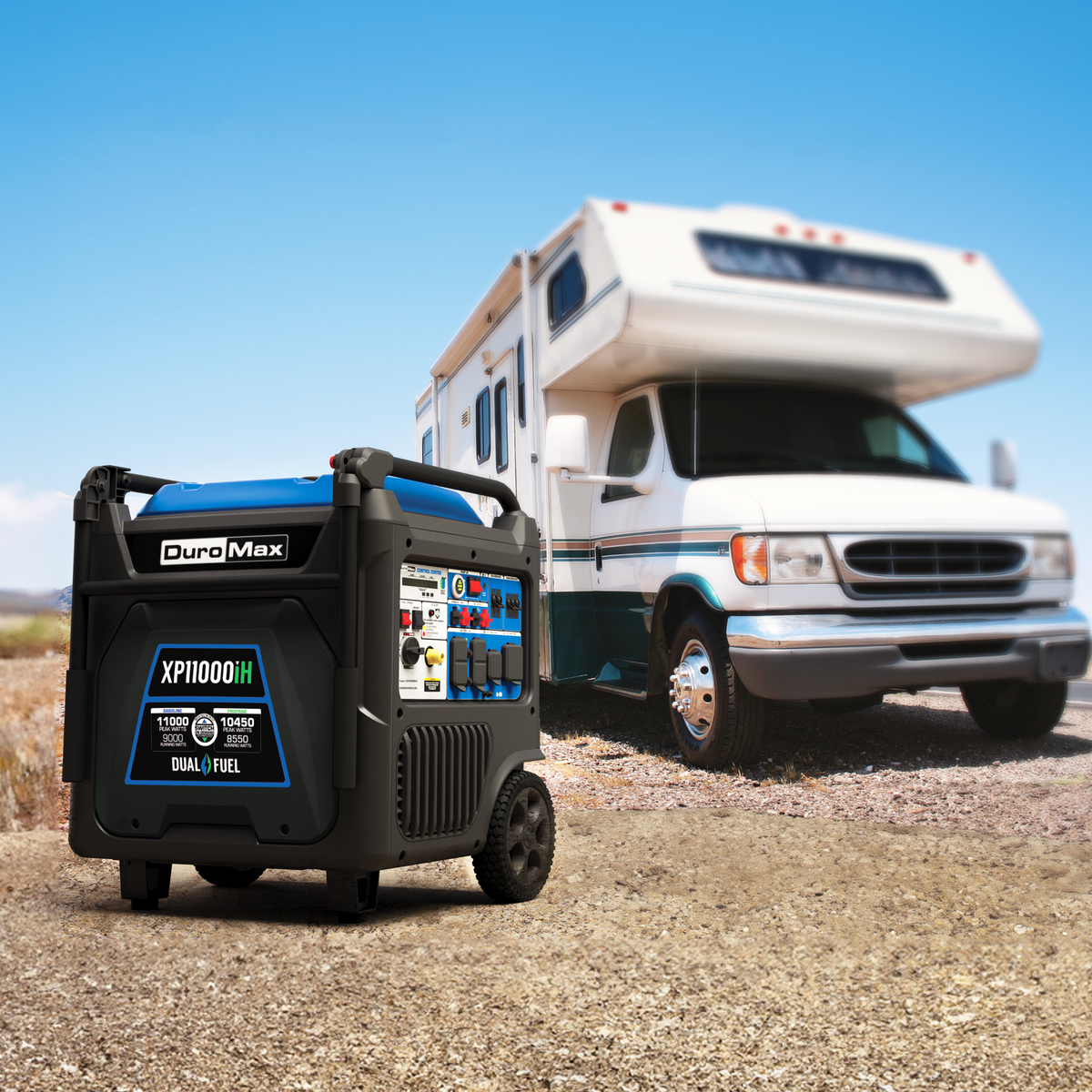 DuroMax XP11000iH 11,000 Watt Portable Dual Fuel Inverter Generator - Quiet, Low THD