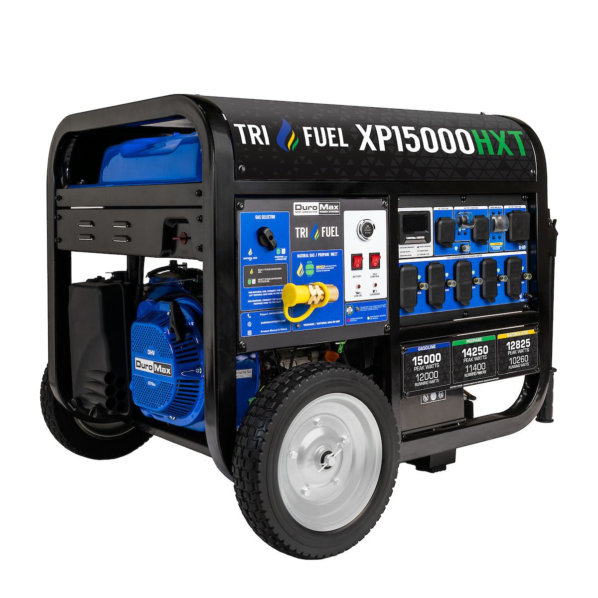 DuroMax XP15000HXT 15,000 Watt Electric Start Tri Fuel Portable Generator