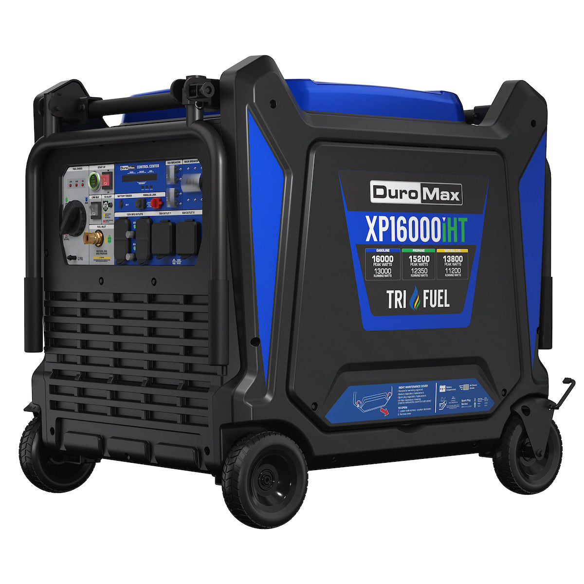 DuroMax XP16000iHT 16,000 Watt Tri Fuel Portable Inverter Generator - Quiet, Low THD
