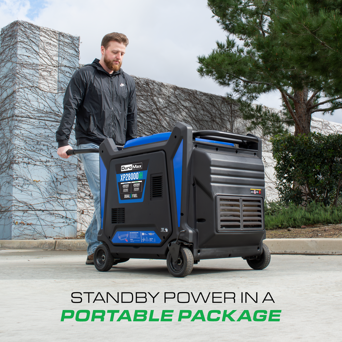 DuroMax XP28000iH 28,000 Watt Dual Fuel Portable Inverter Generator w/ CO Alert