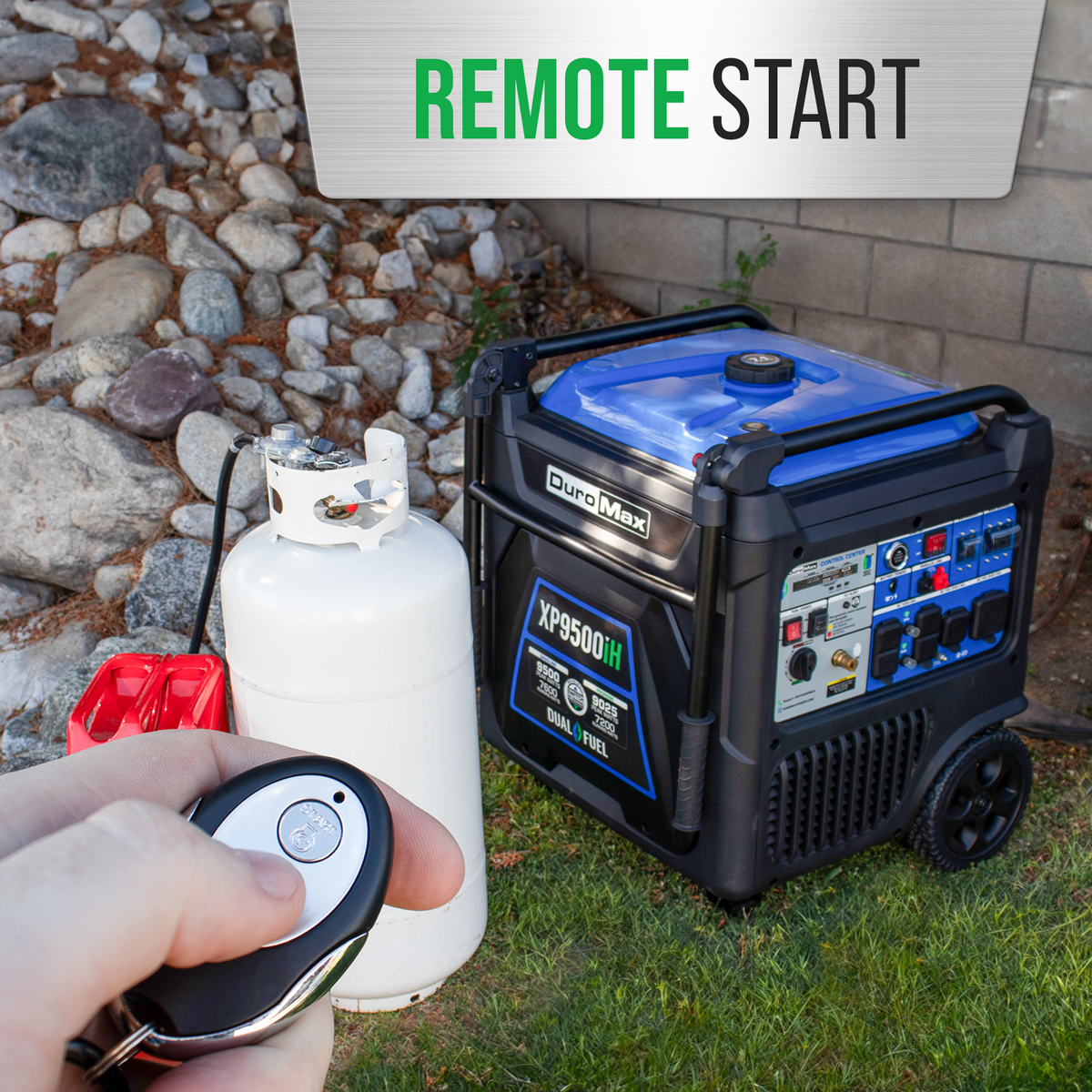 DuroMax XP9500iH 9,500 Watt Portable Dual Fuel Inverter Generator - Quiet, Low THD