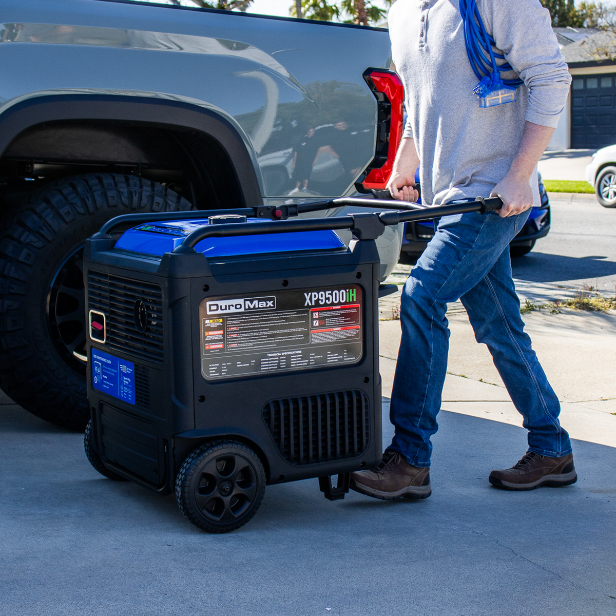 DuroMax XP9500iH 9,500 Watt Portable Dual Fuel Inverter Generator - Quiet, Low THD
