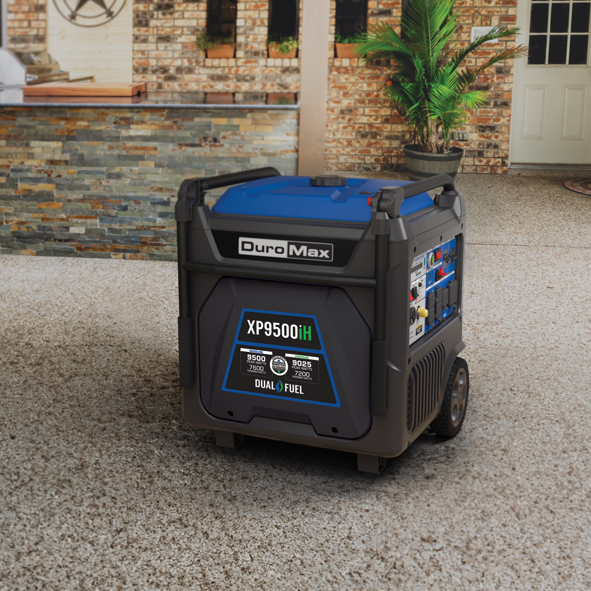 DuroMax XP9500iH 9,500 Watt Portable Dual Fuel Inverter Generator - Quiet, Low THD