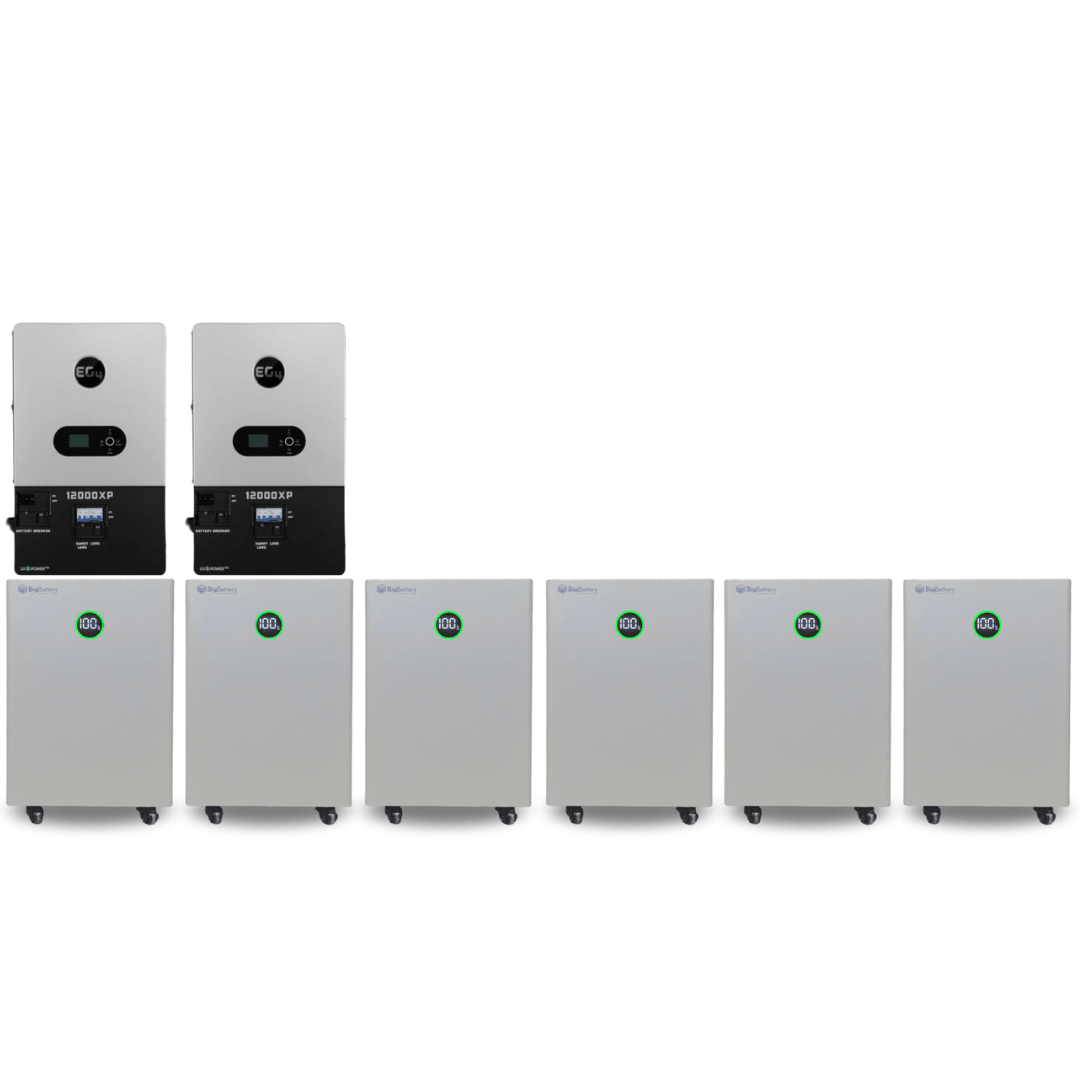 BigBattery NEXUS 51.2V 15kWh LiFePO4 Battery + EG4 12000XP 12,000W 48V Split Phase Off-Grid Inverter Kit