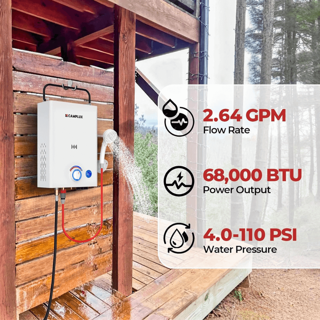 Camplux First F10 Pro LPG Camping Water Heater Pump Kit