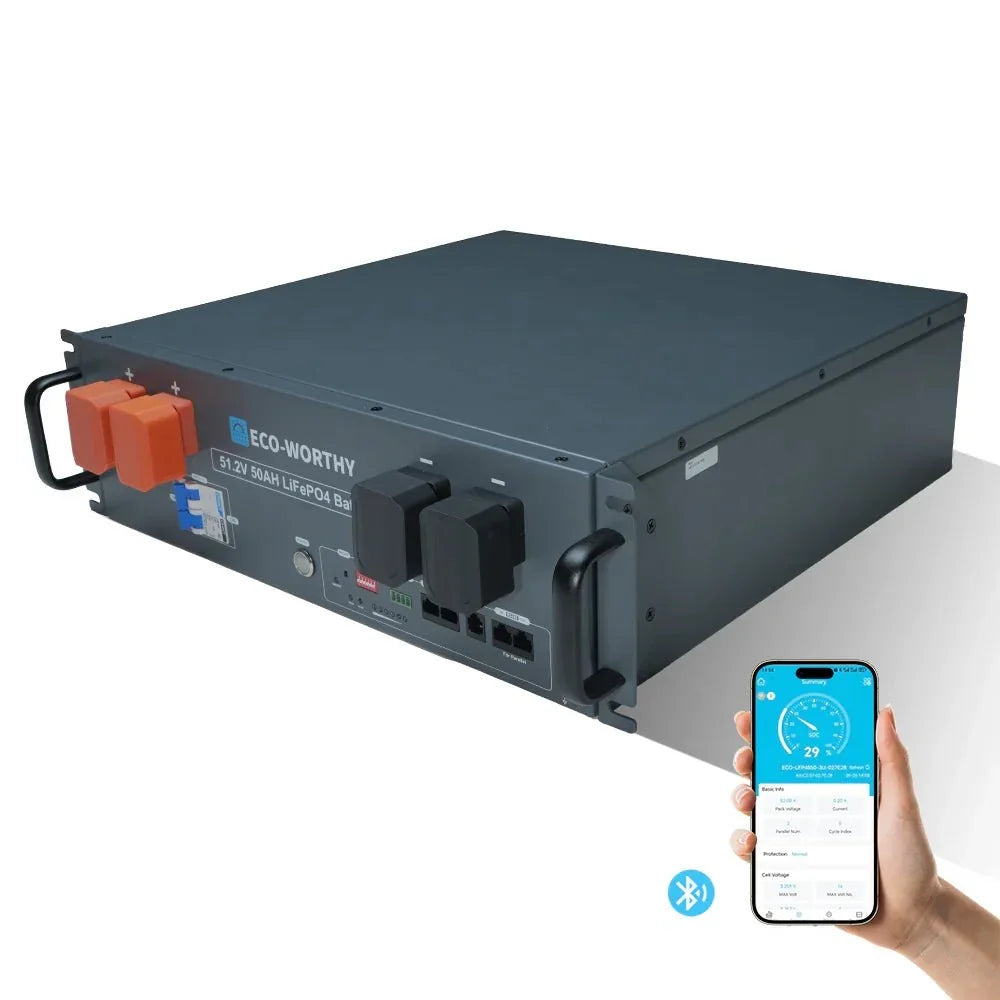 ECO-WORTHY 48V (51.2V) 50Ah Server Rack Battery