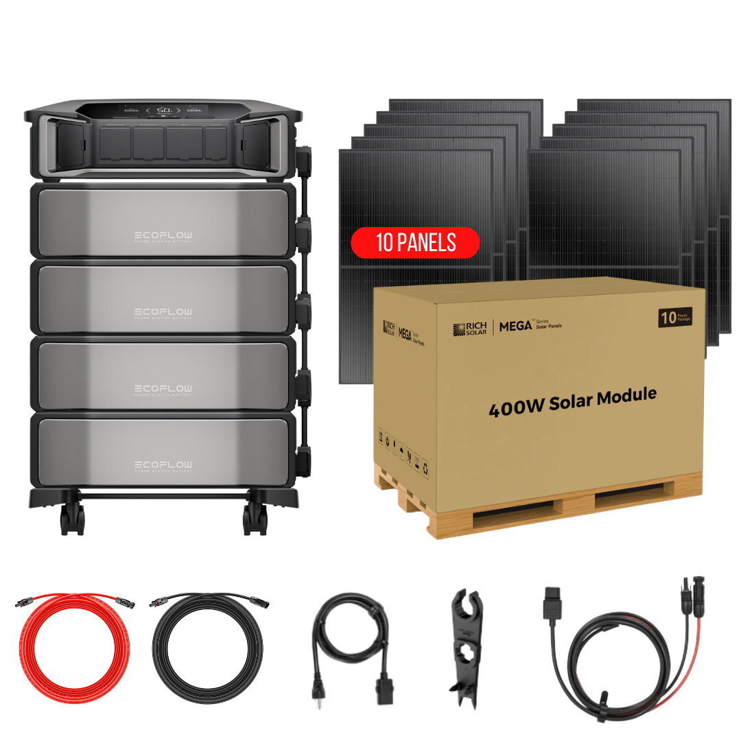 EcoFlow DELTA Pro Ultra Kits - Inverter + Batteries + Choose Custom Solar Panel Bundle Option