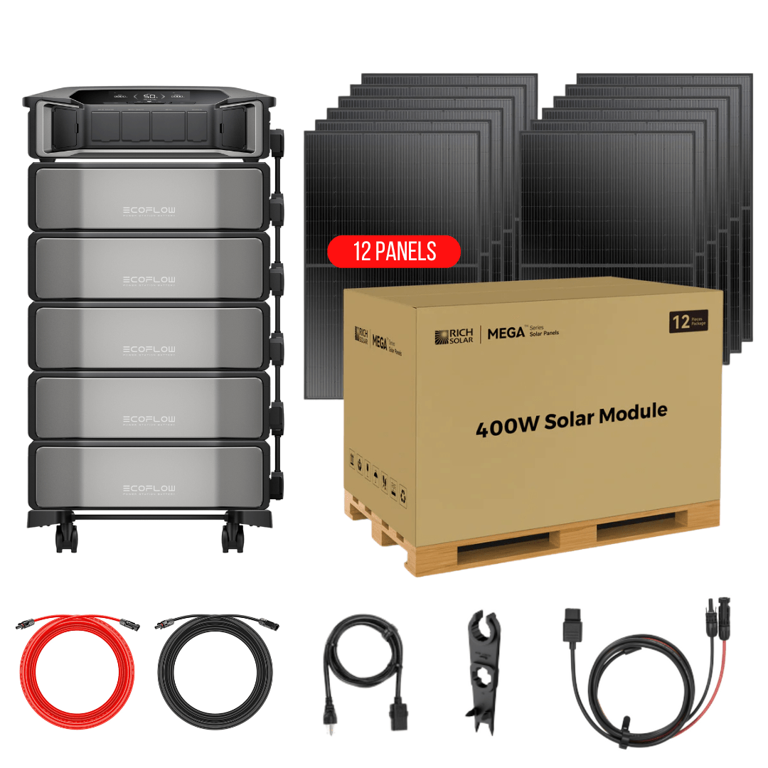 EcoFlow DELTA Pro Ultra Kits - Inverter + Batteries + Choose Custom Solar Panel Bundle Option