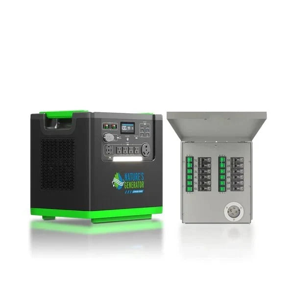 Natures Generator Lithium 6000 Solar Generator With Transfer Switch
