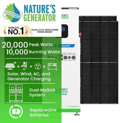 Natures Generator MyGrid 10K With 4 x 410W Rigid Solar Panel