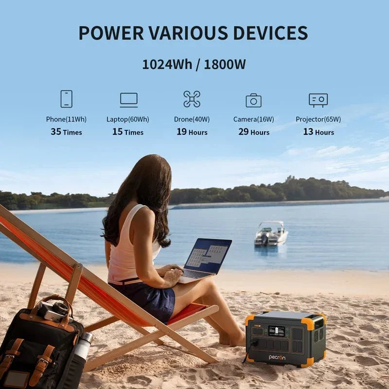 Pecron E1000LFP 1800W 1024Wh Portable Power Station