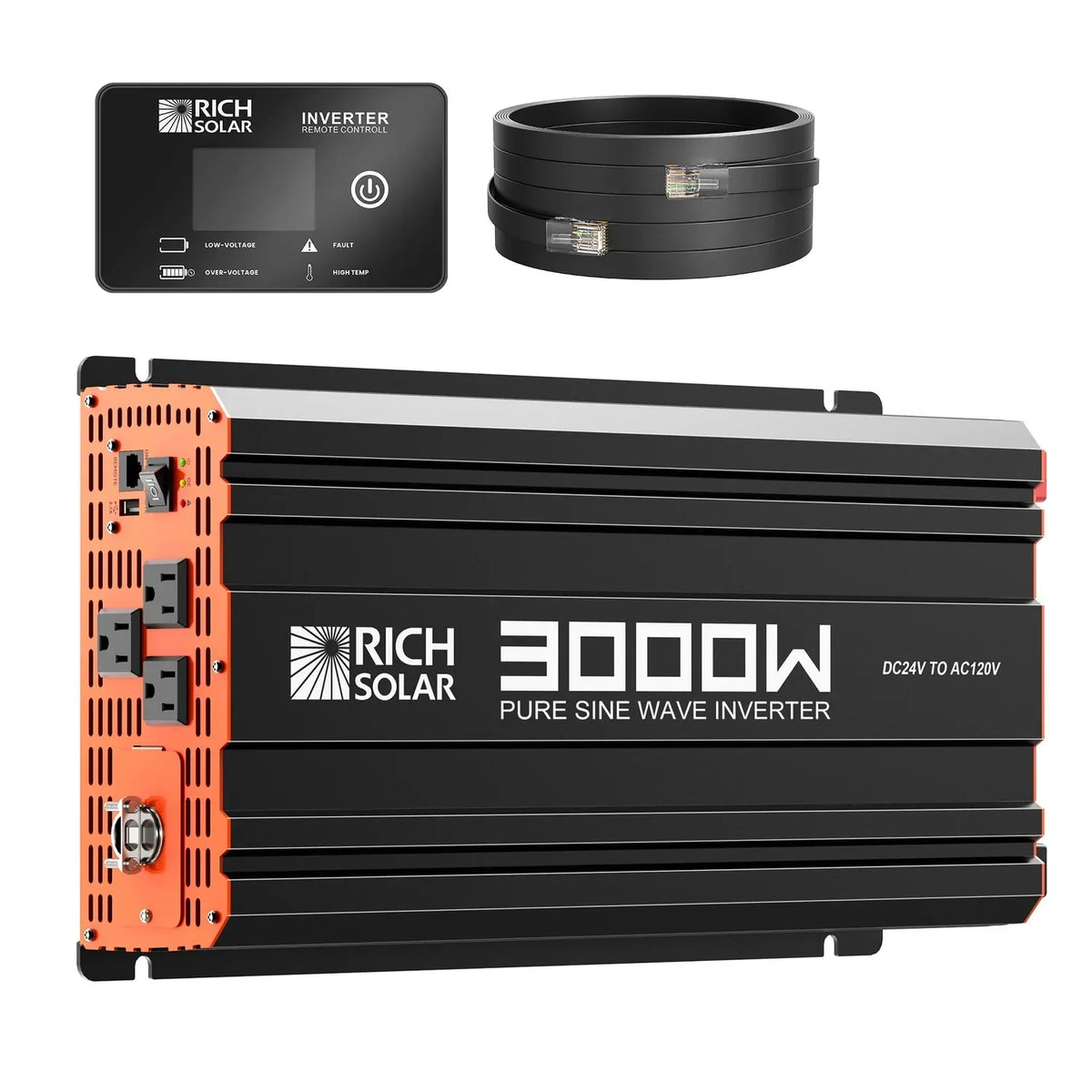 Rich Solar NOVA PURE MAX 3K 3000 Watt 24V Industrial Pure Sine Wave Inverter