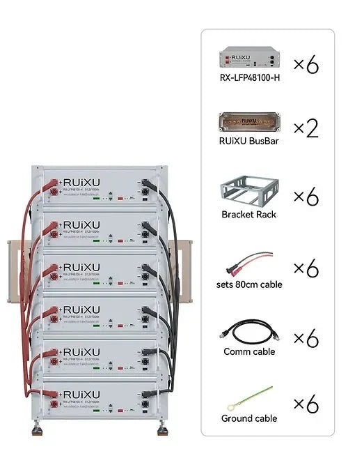 RUiXU Battery Optional Installation Method - Bracket Rack - Flexibility & Stackable