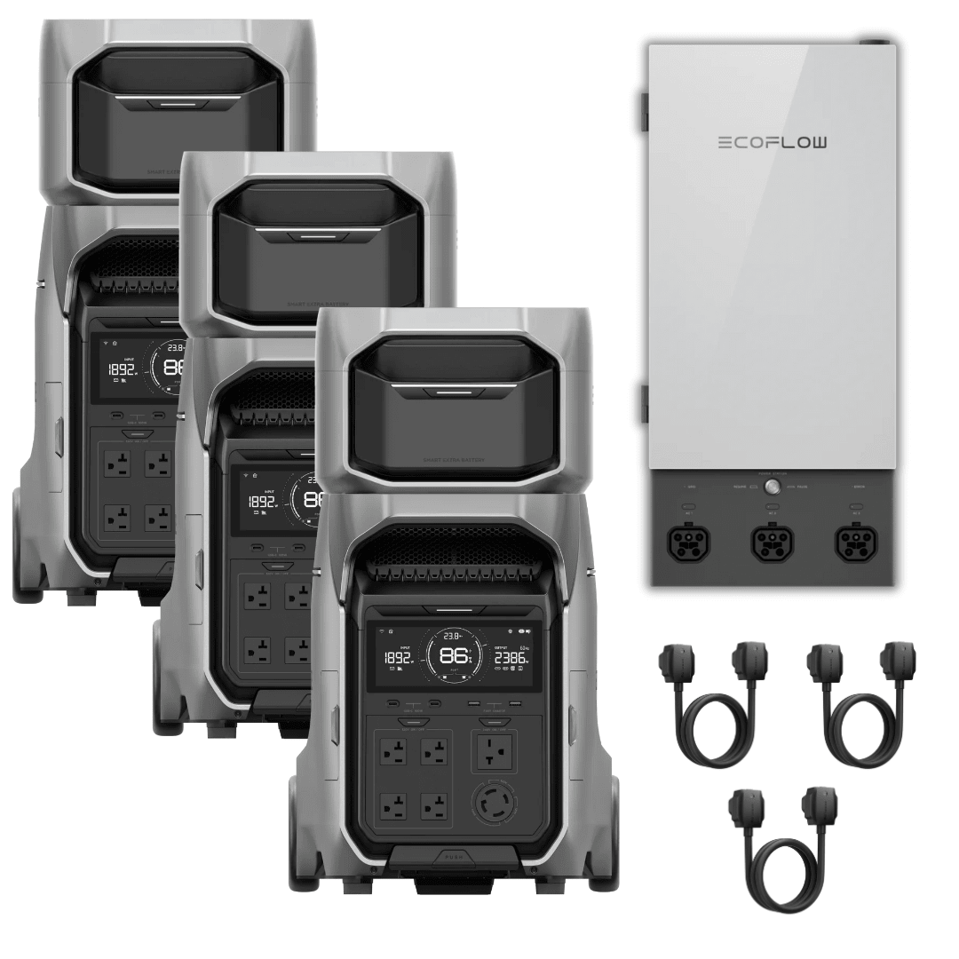 [Triple Kit] EcoFlow DELTA Pro 3 Portable Power Station + Smart Home Panel 2