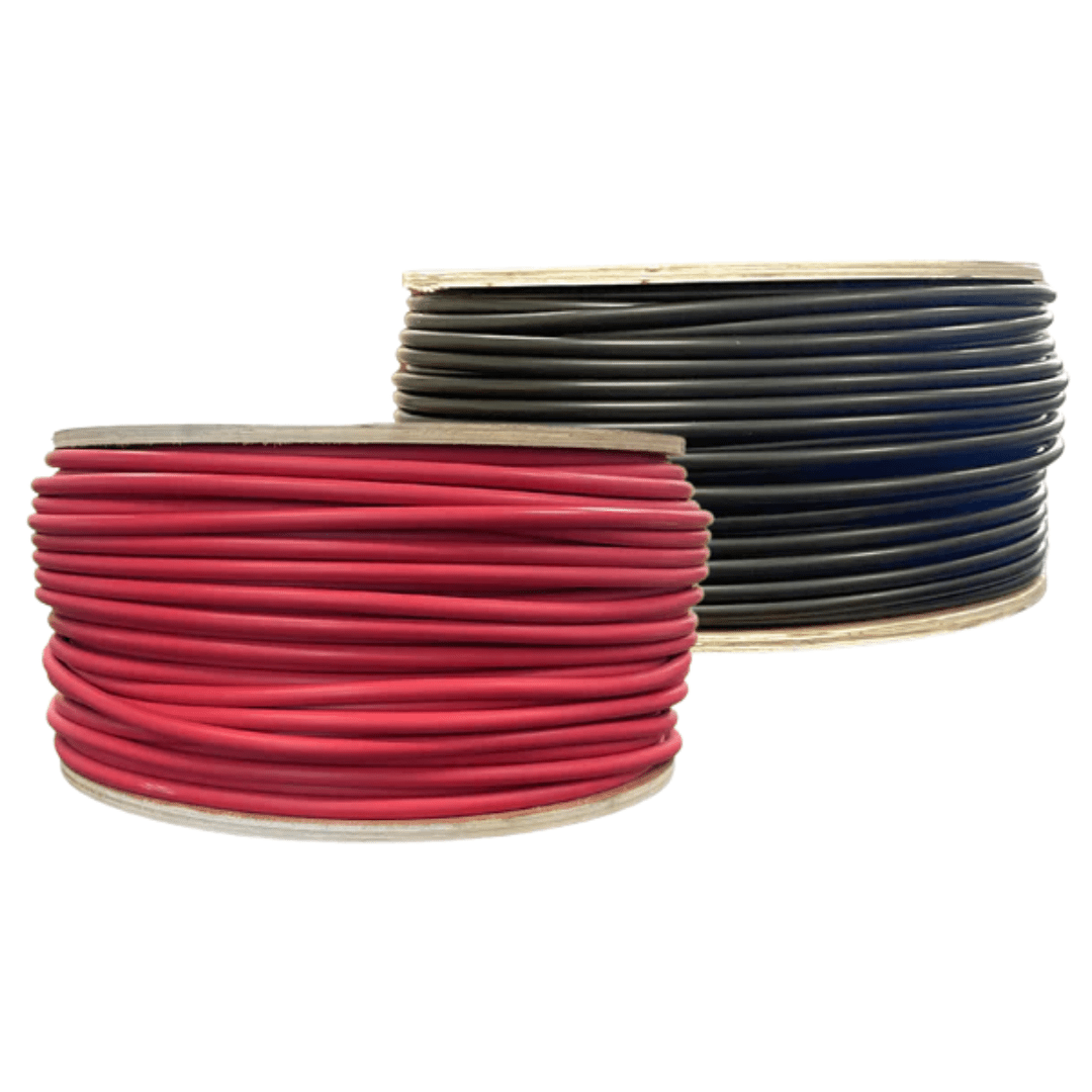 WindyNation 500 Foot Spool 8 Gauge 8 AWG Black Pure Copper Solar Panel Extension Cable Wire